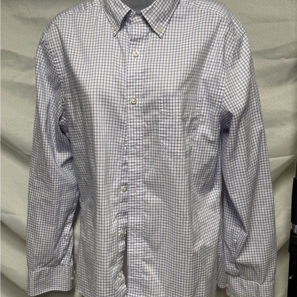 Charles Tyrwhitt Purple and White Checkered Shirt